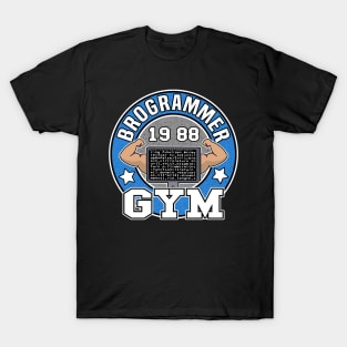 Funny Brogrammer Gym Logo Programmer Fitness Coder T-Shirt